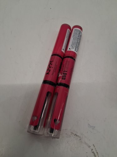 2 nyx professional shine loud high shine lip gloss - lead everything ( hot pink) - 3.4ml/each image 2