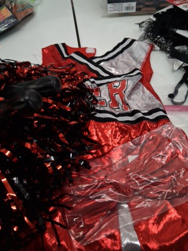3PC GIRLS WAY TO CELEBRATE CHEERLEADER COSTUME - SMALL (4-6) - RED/WHITE (STYLE: WC3524B) image 3