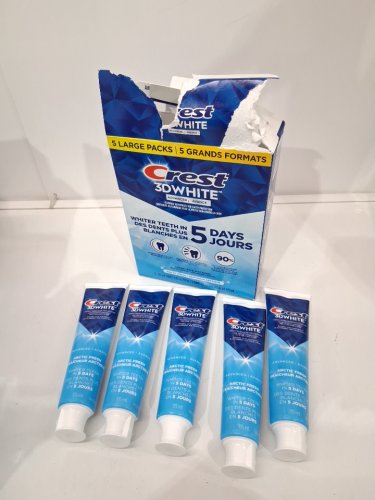 5PK Crest 3D White Advanced Teeth Whitening Toothpaste - Arctic Fresh - 135ML EACH (model: 1746658) image 2