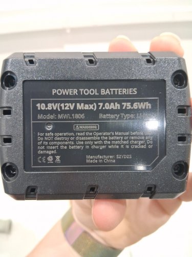 power tool batteries replacement spare battery for Milwaukee tools - 12v - 7.0ah - red / black (model: mwl1806) image 3