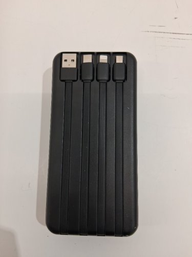 PORTABLE CHARGER POWER BANK WITH 4 BUILT IN CABLES - 35000MAH - BLACK (MODEL:N6) image 3