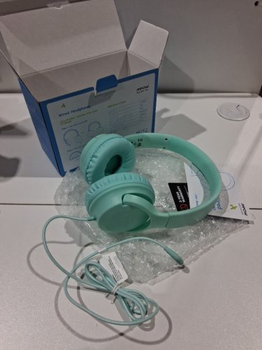 KIDS' MPOW SafeAudio 94dB limit Wired OVER THE HEAD Headphones - LIGHT GREEN - (Model: MPBH428AG) image 3
