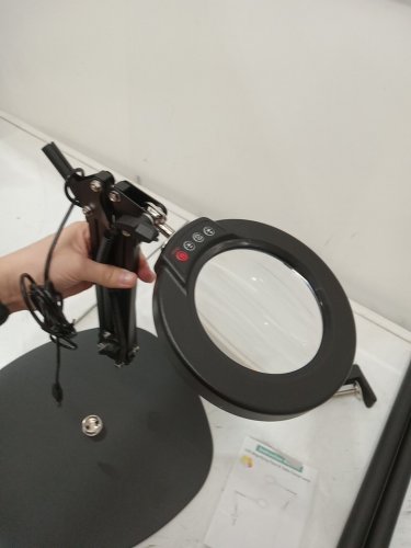 2-in-1 MagnieOpti LED desk and clamp Magnifying Glass lamp - 20" - black image 5