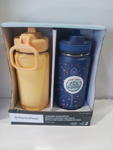 2PK ThermoFlask Stainless Steel Bottle - 16oz - yellow/blue (model: 2880559) image 2