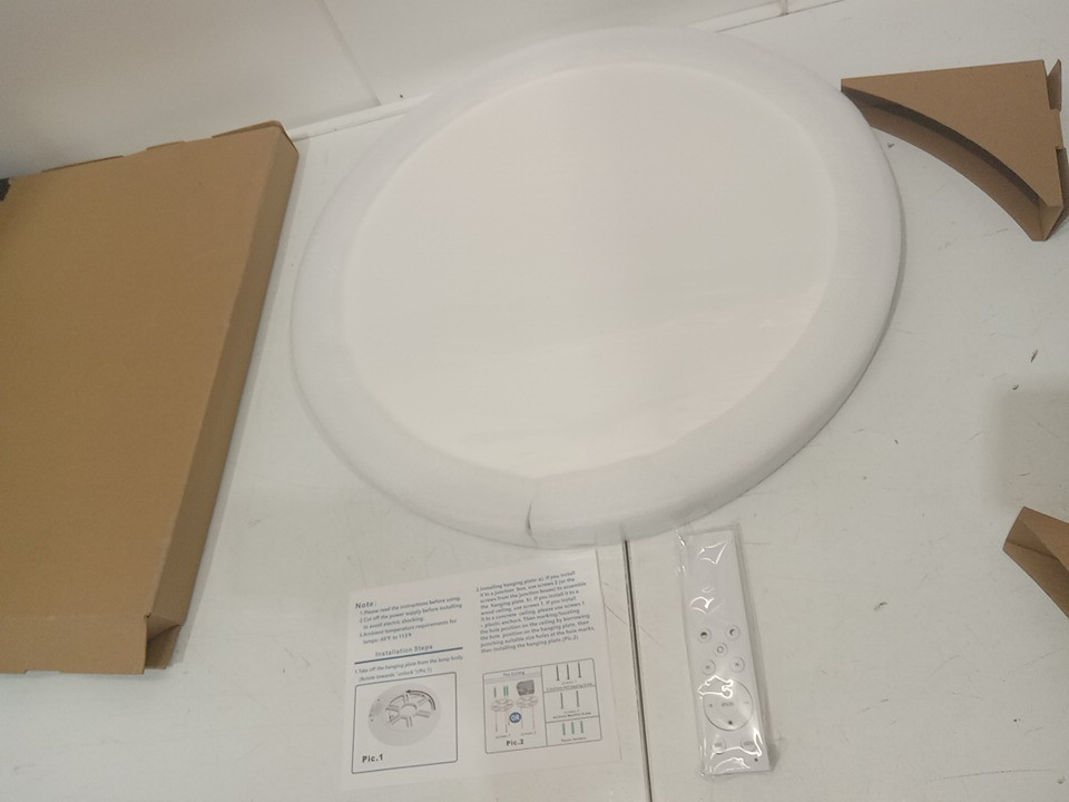 Bright Future Lighting Remote Control Dimmable Large LED Flush Mount Ceiling Light Panel, 2700K-6000K, 4350 LUMENS, 40W - 20" - WHITE (MODEL: bfl20rd-d500h25-40W) image 3