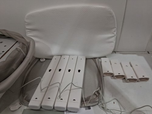 uppababy soma charlie smart bassinet with adjustable height, 5 motions, 5 speeds, 4 sounds with motionsync technology - sand melange (model: 2101-ROS-US-CHR) image 5