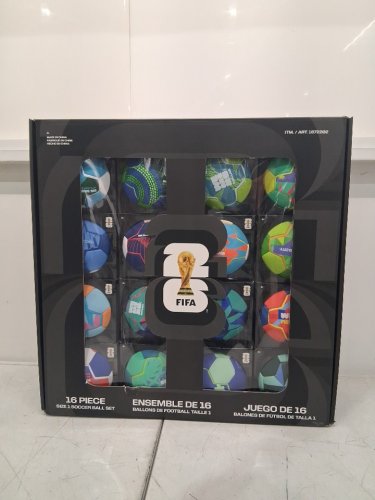 16pc fifa world cup 2026 host cities soccer ball set in display box - size 1(mini) - assorted (model: 1872202) image 2