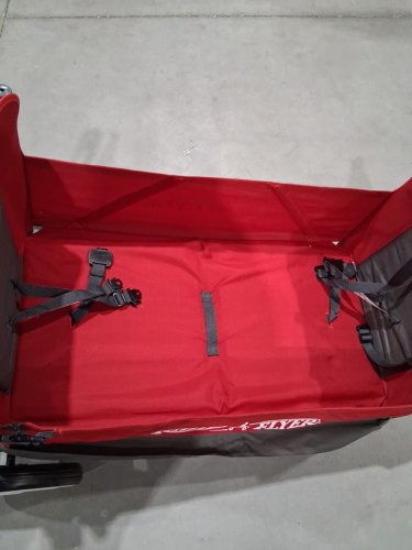 RADIO FLYER CONVERTIBLE STROLLER WAGON/rolling cart - RED/grey (MODEL: 3970A) image 4