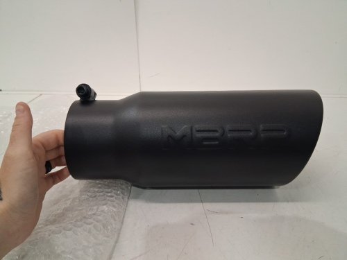 MBRP Black SERIES Coated Stainless Steel UNIVERSAL EXHAUST TIP - 12"/4" INLET/5"OUTLET - BLACK (MODEL: T5001BLK) image 4