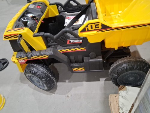 HUFFY Tonka Ride On Dump Truck WITH WORKING DUMP BED Realistic lights and sounds  - 12V - 5MPH - YELLOW (MODEL: 17665) image 7
