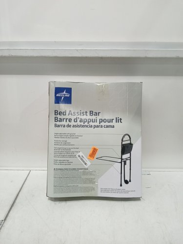 Medline Height Adjustable Bed Assist Bar With Storage Bag - BLACK (MODEL: ba6800) image 2