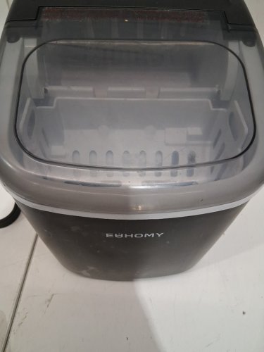 EUHOMY Countertop Ice Maker Machine with Handle, Basket and Scoop - MAKES 26LB/Day - BLACK (MODEL: im-06d/IM001-Bbl-CAEH) image 5