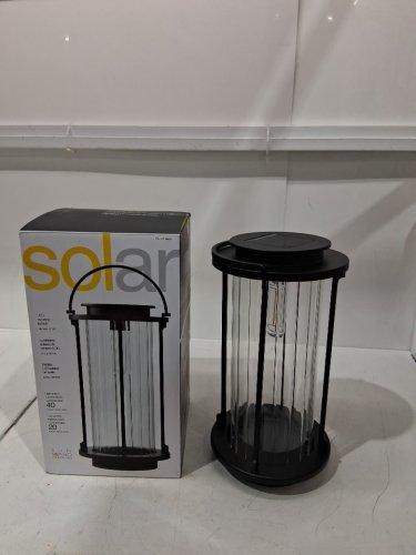 Sun soaked creations led tabletop solar lantern - 20-40 LM/ 16" - black (model: 1992746) image 2