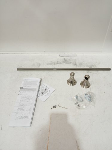 AMAZONBASICS MODERN, CLASSIC BATHROOM TOWEL BAR - 24" - SATIN NICKEL (MODEL: AB-BR811-SN) image 3