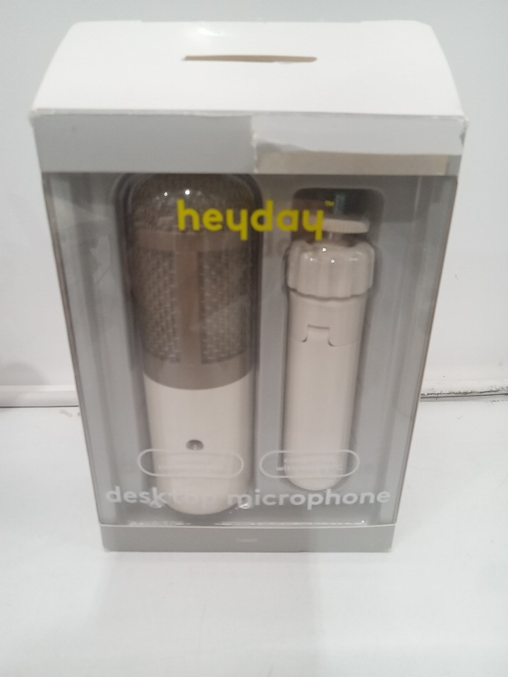 heyday cardioid condenser desktop microphone for PC & Mac - stone white (model: 080 08 1682) image 2