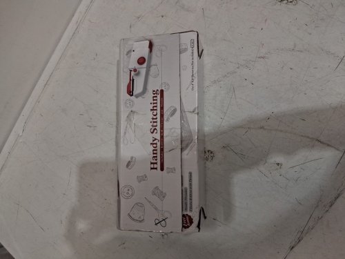 golden spike handy stitching portable handheld sewing machine - red/white image 2
