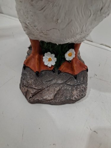 Joyful Porch Goose Statue indoor/outdoor - 20" - white image 4