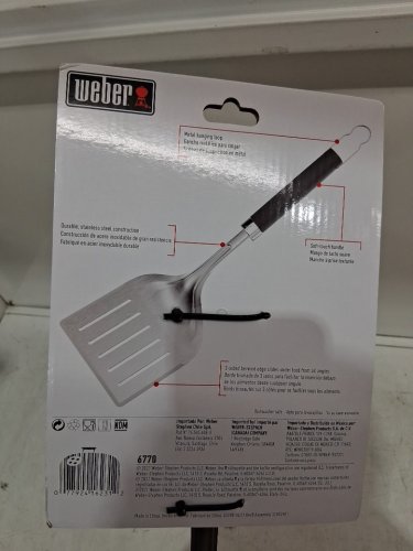 Weber Precision Wide Grill Spatula - 7" - silver/Black - (Model: 6770) image 4