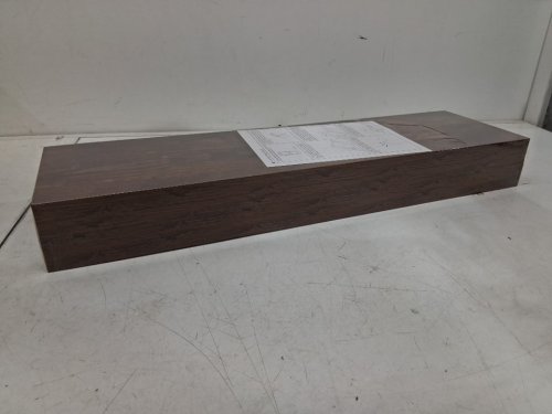 2pk venusmiles floating wall shelves with invisible brackets - 24" x 1.4" x 6.7" - Walnut (model: FL-HW-PVC-24-WN-2P) image 2
