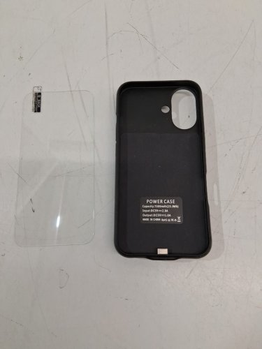Smart charging battery phone case for iphone 16 pro - 7000mah - BLACK (model: hy-16) image 2