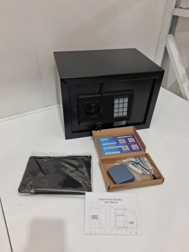 Anti-Theft Digital Security Safe Box With Programmable Keypad & Spare Keys -1.2CU.FT - BLACK image 3