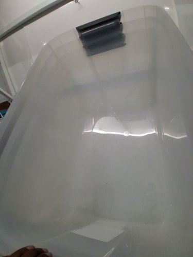 4PK Accent Home Tote containers with lids - 98L- clear/black (model: 1759457) image 4