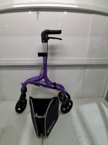 planetwalk Premium 3 Wheel Rollator Ultra Lightweight Foldable Walker for Seniors - 260lbs capacity - Dark Purple image 3