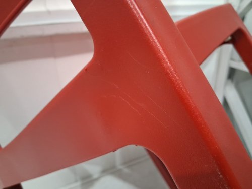 ARETA plastic stacking dining chair - 35" x 17" - red - (model:1011751) image 7