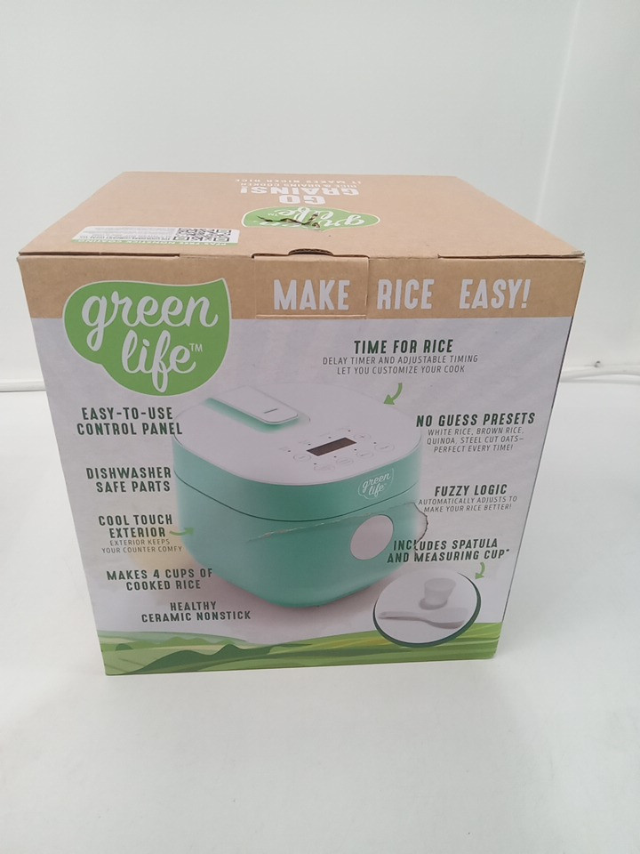 GREEN LIFE ceramic nonstick RICE COOKER - TEAL - 4 CUPS image 4