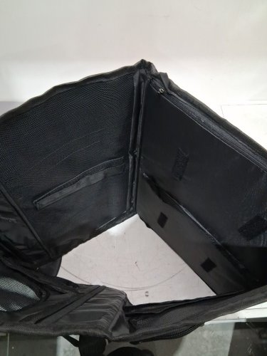groxkox foldable double carrier for small to medium pets - 22" x 14.5" x 14.5" - black image 4