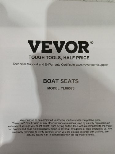 VEVOR Captain Bucket Seat with Thickened Sponge Padding - BLUE/WHITE - (MODEL: YL86573) image 8