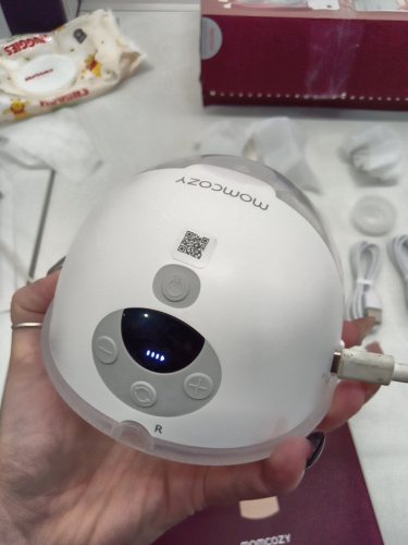 momcozy m5 smart wearable breast pumps with app control - white (model: bp380) image 10