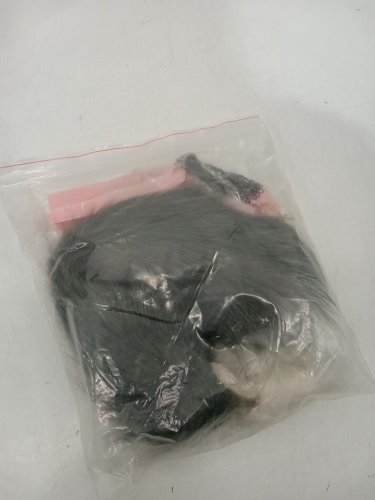 Cat Ears and Small Stainless Steel Butt Plug Tail - Black Ears / Grey Tail White-tip image 2
