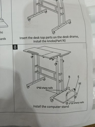 Unranded - Stand Sit Desk Mobile Computer Desk Adjustable Standing Desk Table Workstation Mobile Desk Cart Tray -26.4" - 45.3" - wood - (model: 10czzs101-ok-n) image 4