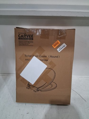 GARVEE WHITE ELONGATED TOILET SEAT QUIET CLOSE COVER AND SEAT, EASY TO CLEAN AND STAIN-RESISTANT, RESIDENTIAL TOILET SEAT WITH LID - 16.5" - WHITE (MODEL: PHO_11GXF0S9) image 2