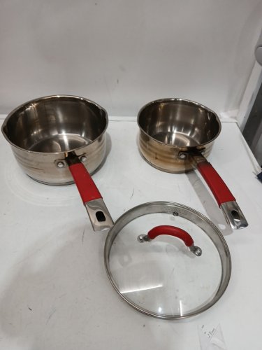 3PC VERKA MILK AND SAUCE PAN - 8" / 7" - STAINLESS STEEL (MODEL: 1801162) image 5