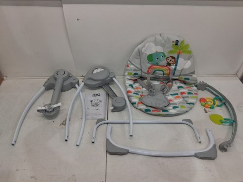 BRIGHT STARTS PLAYFUL portable AUTOMATIC 6-Speed BABY SWING WITH MUSIC & toy bar - MULTICOLOR (MODEL: 13069-MEES / 01185) image 3