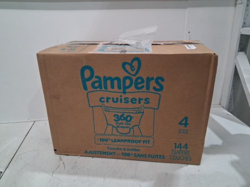 144pk Pampers Cruisers 360° Stretchy Waistband disposable baby diapers - size 4 (22lb - 37lb) image 2