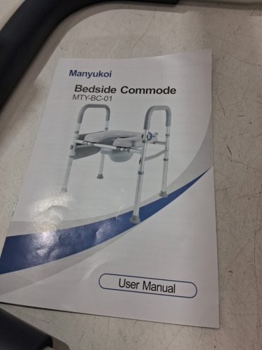 Bedside Commode/toilet for Seniors with Adjustable Width and Height - 400lb max image 4