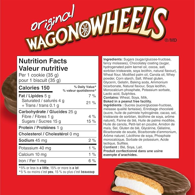 6 (18pk) *Expiring Soon* Dare Original wagon wheels cookie snack - 630g image 2