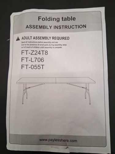 fdw folding portable picnic table - 8ft x 2'6"FT- black (model: ft-z24t8-black) image 3
