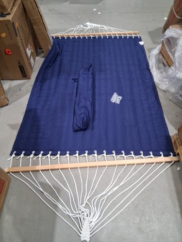 lazy daze outdoor double hammock with spreader bar - 12FT - navy blue (model: hm003038) image 3