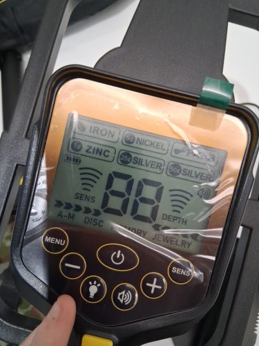 retractable foldable waterproof metal detector - 2000mah - lcd display - black/yellow image 5