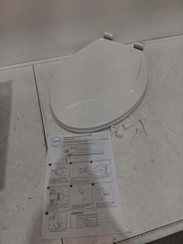 GARVEE ELONGATED SLOW CLOSE PLASTIC TOILET SEAT - 19" - WHITE (MODEL: PHO_11GXK800) image 3