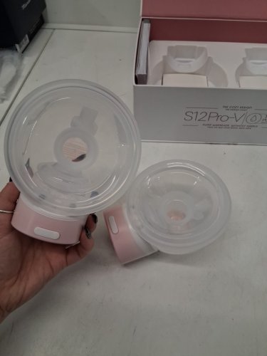 MOMCOZY DOUBLE WEARABLE HANDS FREE BREAST PUMPS - WHITE/PINK (MODEL: S12 PRO-V) image 7