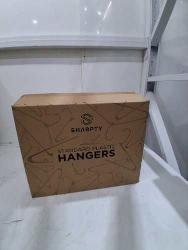 60PK SHARPTY STANDARD PLASTIC HANGERS - WHITE image 2