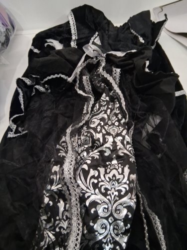 GIRL'S GOTHIC ENCHANTRESS COSTUME DRESS - MEDIUM (8-10) - BLACK/SILVER (ITEM: 14777M) image 2