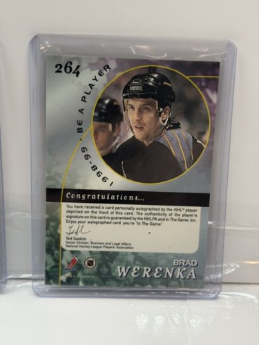 7 ASSTD SIGNED 1998 IN THE GAME INC HOCKEY CARDS image 2
