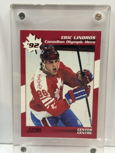 8 OHL ERIC LINDROS OSHAWA GENERALS COLLECTIBLE CARDS IN HARD SCREW DOWN PROTECTIVE CASES image 10