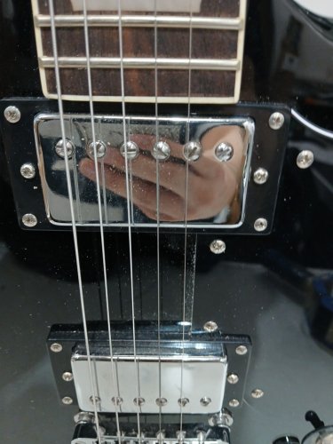 Leo Jaymz 39" Solid Body Electric Guitar - Poplar Wood Body - Maple Neck and Composite Ebony Fretboard (Black) image 5